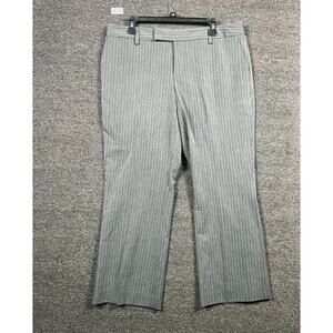 Eddie Bauer Petite Mercer Fit Striped Pants Straight Leg Flat Front Women's 14P